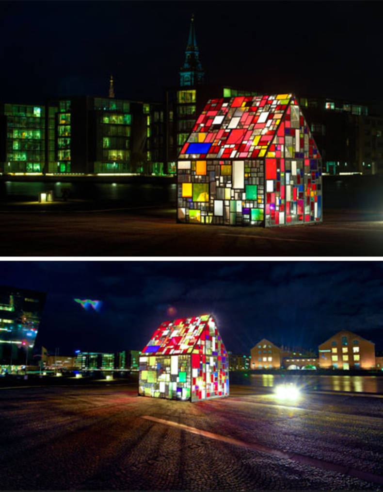 Stained Glass Art House by Tom Fruin
