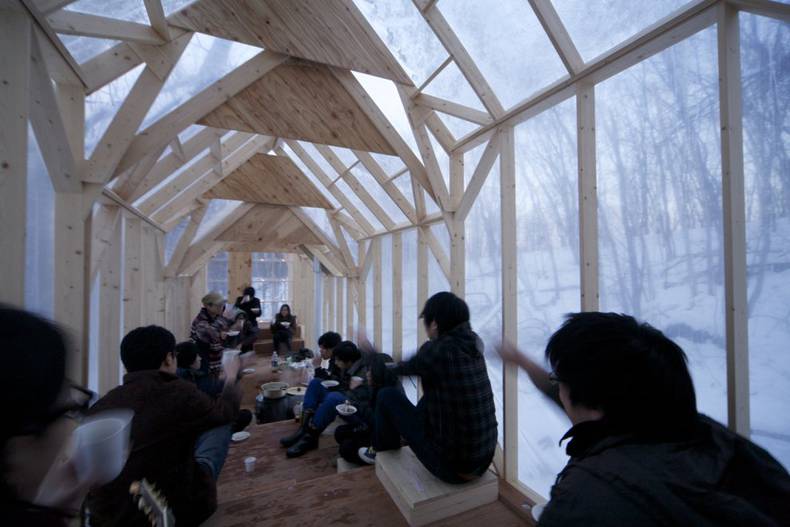 Wooden Forest Shelter by Hidemi Nishida