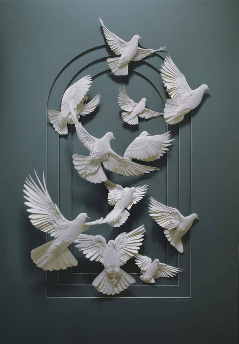 Paper Works of Calvin Nicholls, Paper Sculpture Artist 