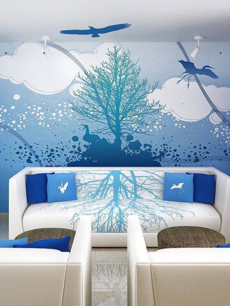 Mural Azur Fresh Interior Theme by Jorge Aguilar