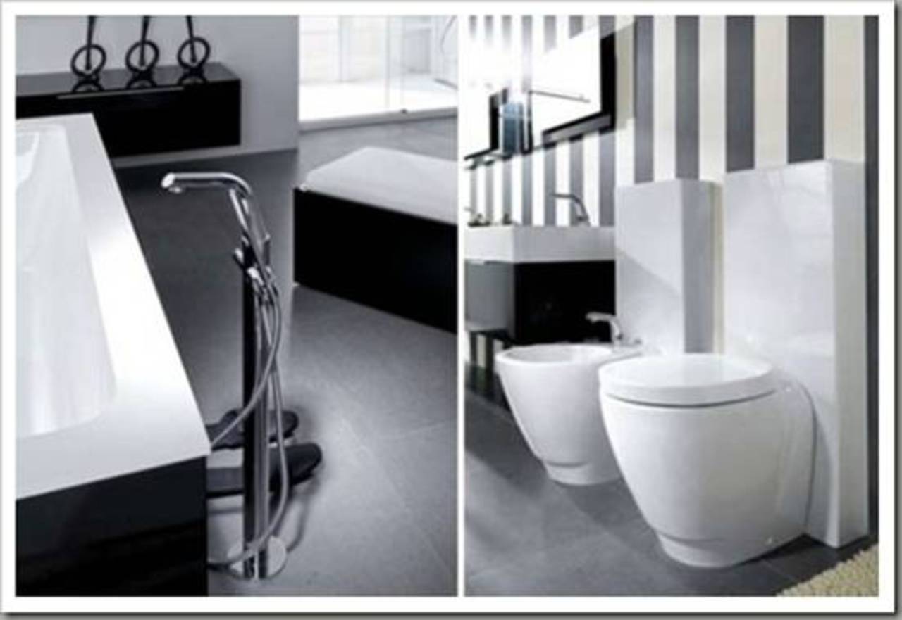 Contemporary Black and White Bathroom Design - Home Reviews