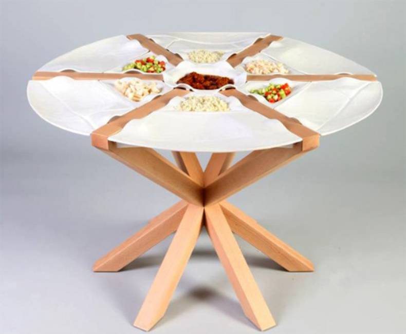 Pizza Table or the Table Made of Plates