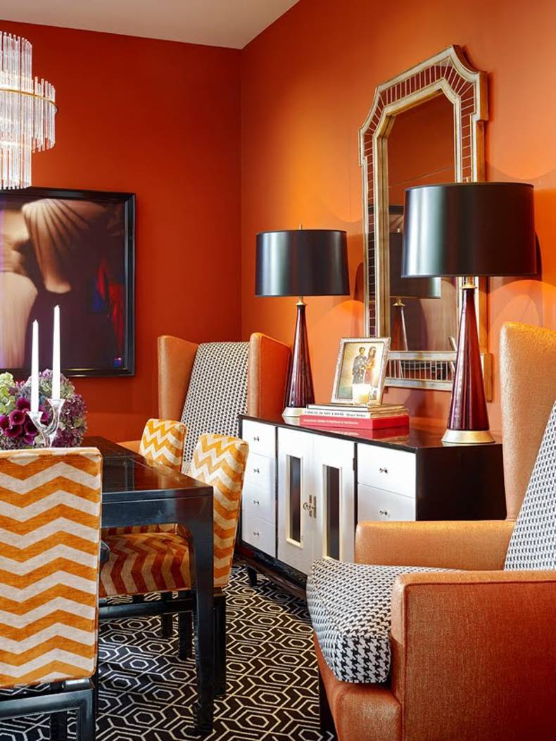 Orange Color in the Interior Design