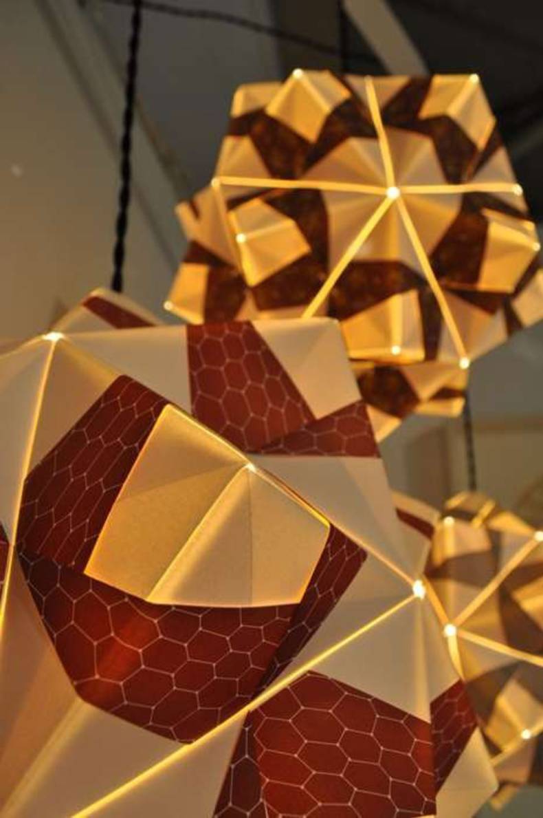 Free Folded Paper Pendant Lamps By Andrew Ooi