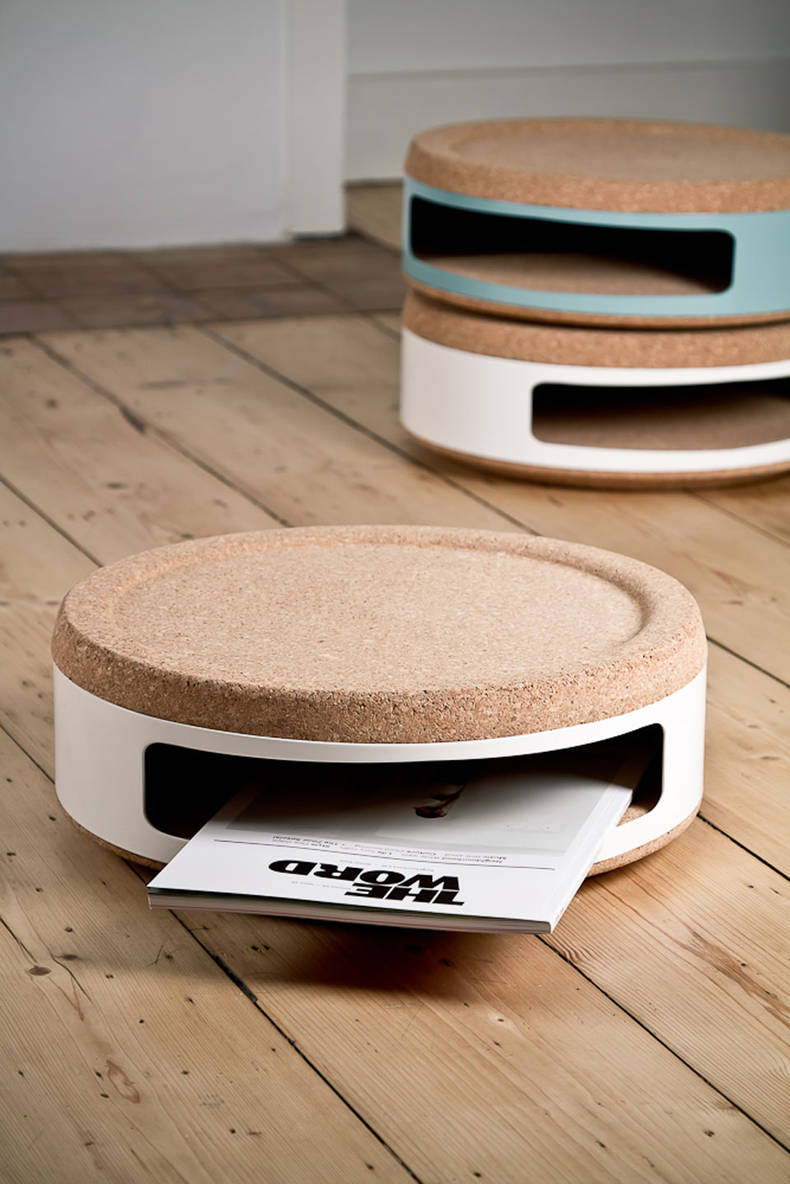 Furniture made of cork by Jonathan Honvoh & Rodrigue Strouwen 