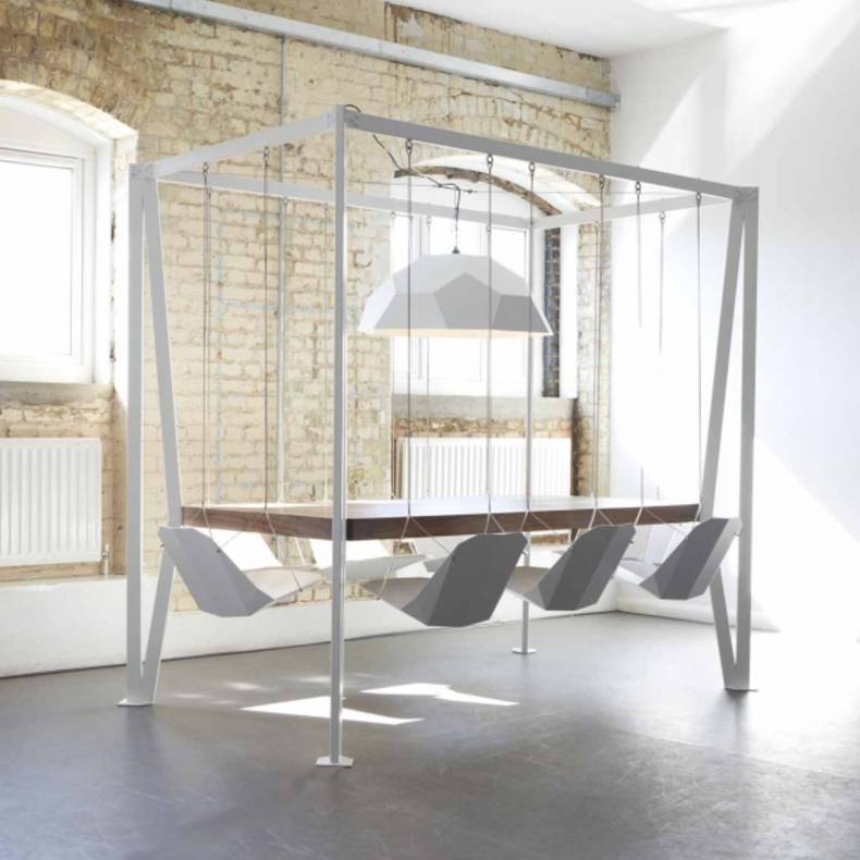 Swing Table with Swinging Chairs by Duffy London