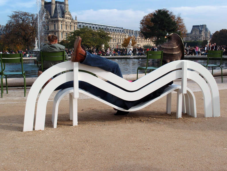 “Modified Social Benches” by Jeppe Hein