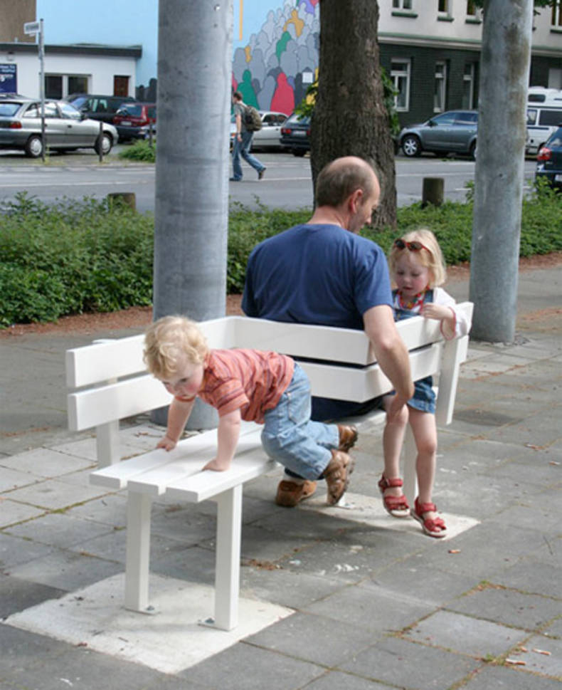 “Modified Social Benches” by Jeppe Hein