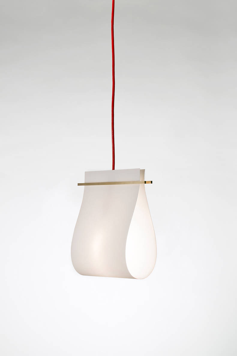 To Roll up and Fasten: pendant Lamp by Yoshiyuki Hibino