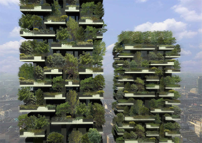 Quite Literally Green Towers in Milan