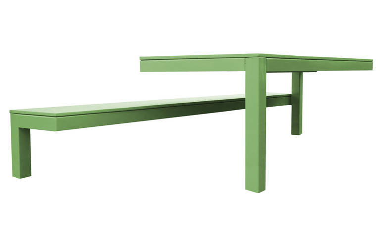 Unusual Collection '010 Outdoor Table and Bench' by Guilielmus 